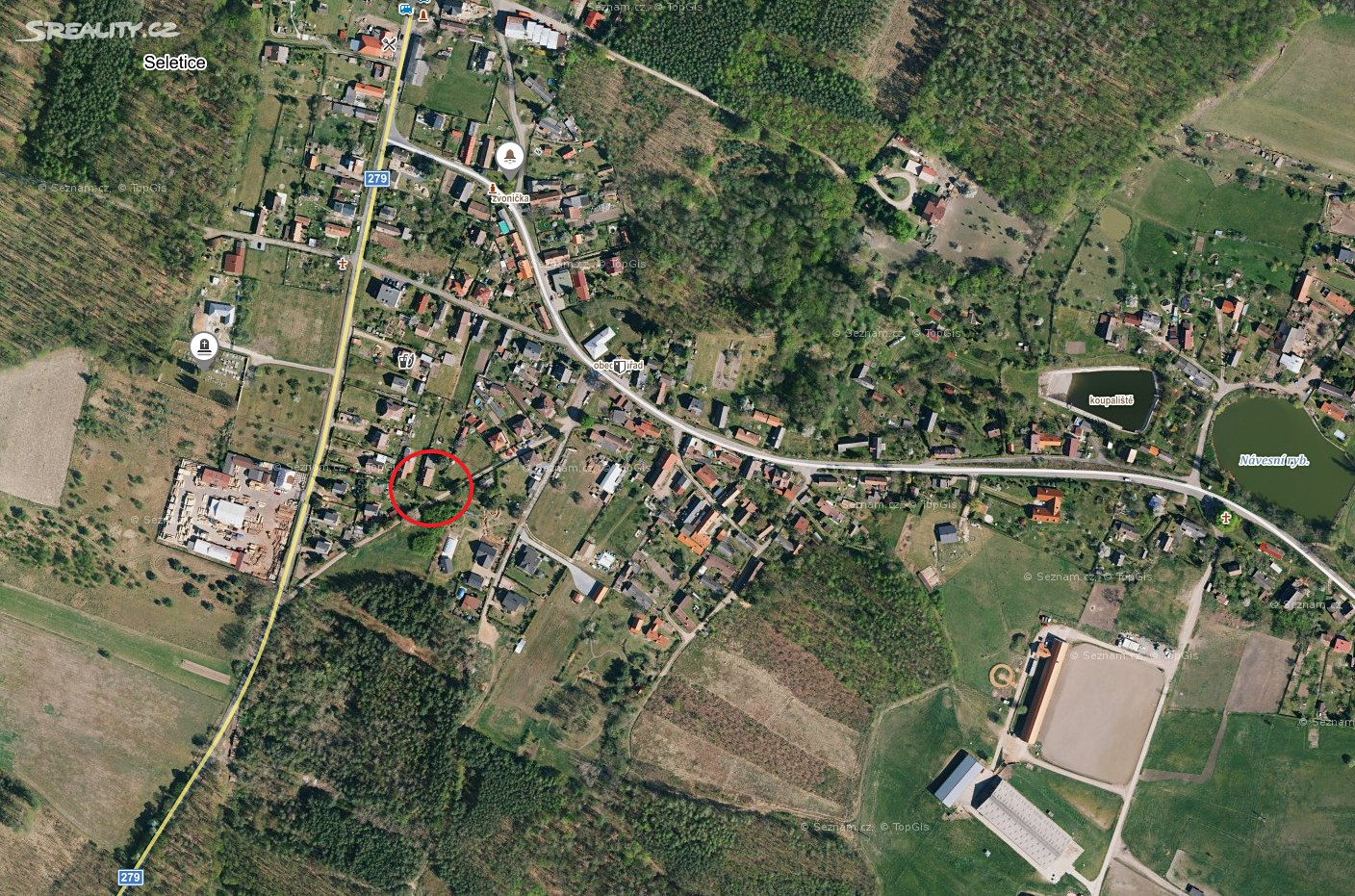 Prodej  stavebního pozemku 37 m², Seletice, okres Nymburk