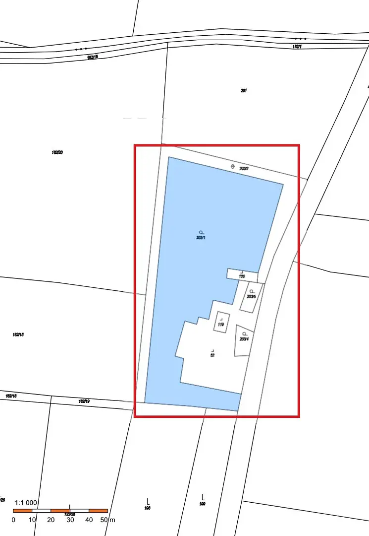 Prodej  stavebního pozemku 8 318 m², Dřínov, okres Kladno