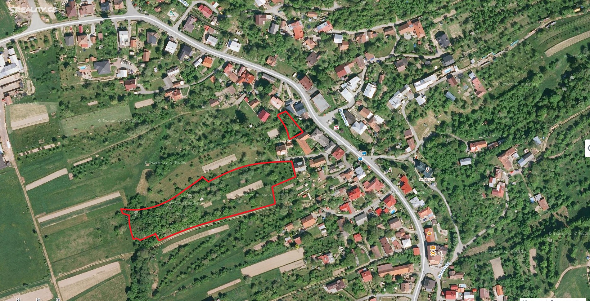 Prodej  stavebního pozemku 1 489 m², Študlov, okres Zlín