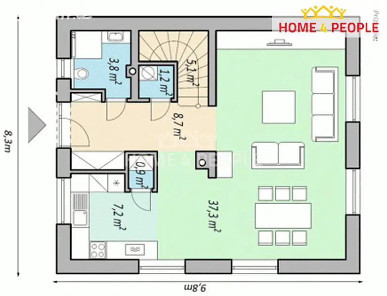 Prodej  projektu na klíč 121 m², pozemek 1 867 m², Bystřice pod Hostýnem - Rychlov, okres Kroměříž