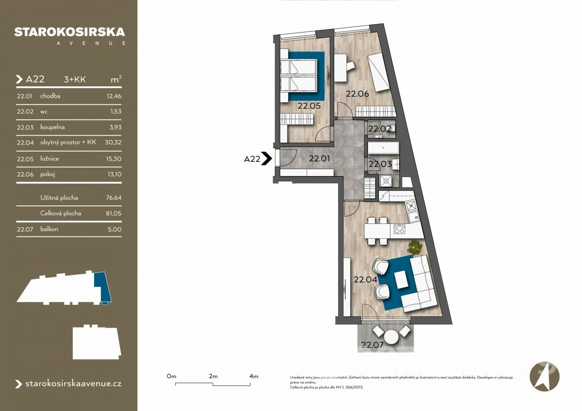 Prodej bytu 2+kk 81 m², Starokošířská, Praha - Košíře, Praha, náhled. č. 1
