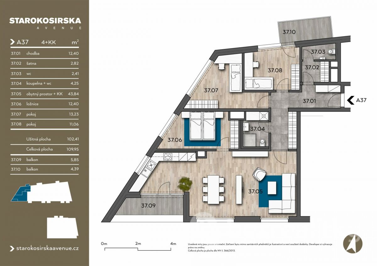 Prodej bytu 4+kk 110 m², Starokošířská, Praha - Košíře, Praha, náhled. č. 1