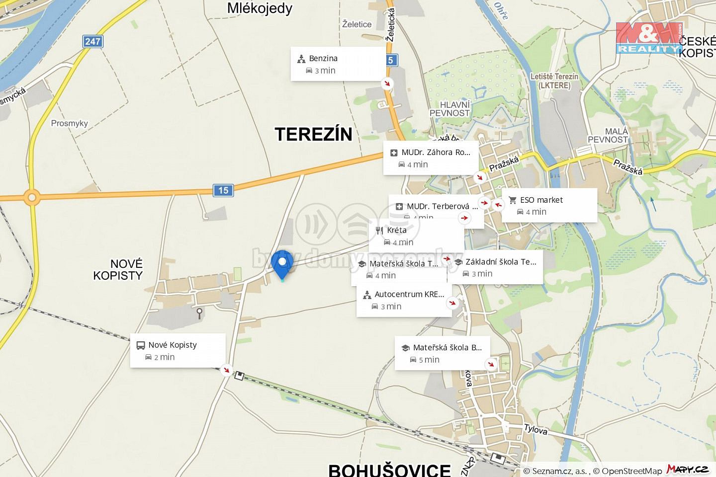 Terezín - Nové Kopisty, okres Litoměřice