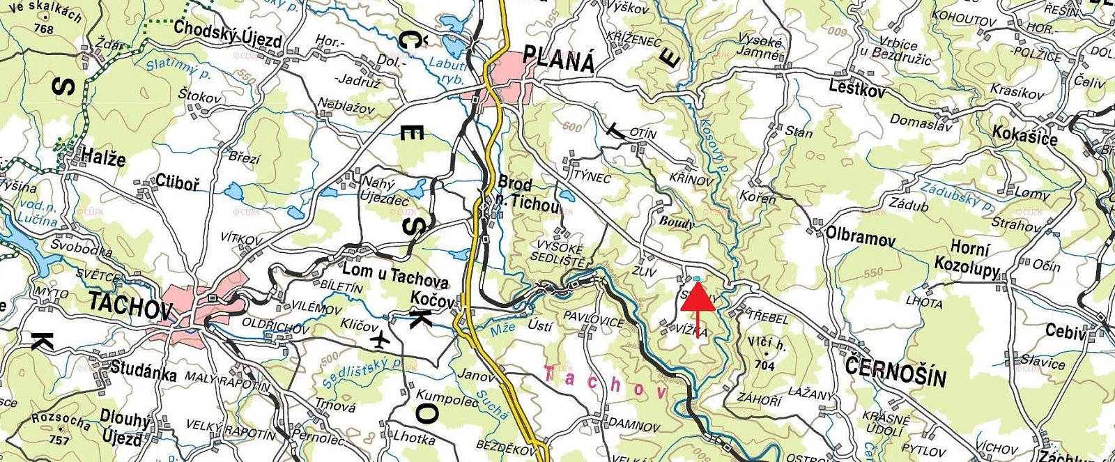 Planá - Svahy, okres Tachov