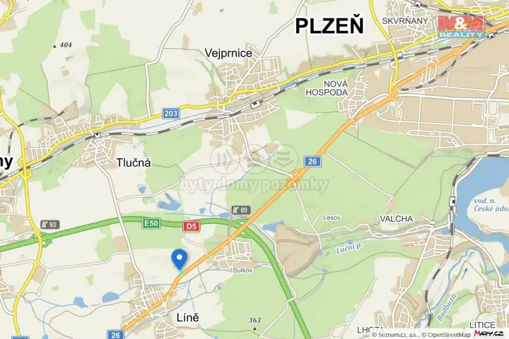 Plzeňská, Líně, Plzeň-sever