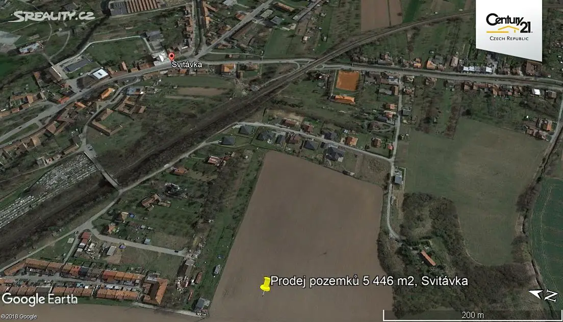 Prodej  stavebního pozemku 5 446 m², Svitávka - část obce Svitávka, okres Blansko