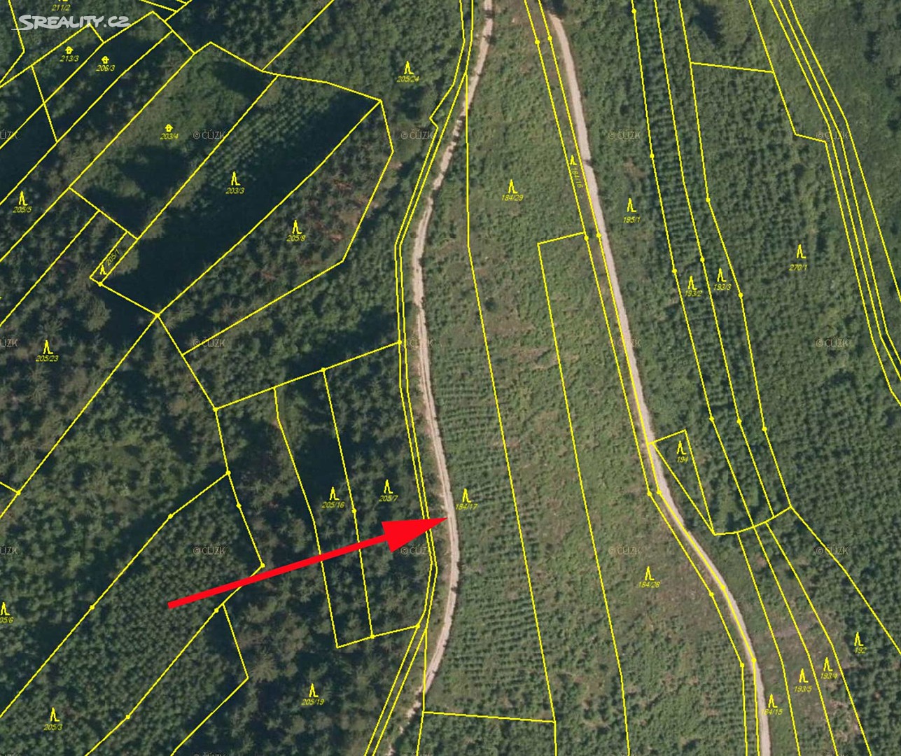 Prodej  lesa 5 445 m², Lhota u Vsetína, okres Vsetín