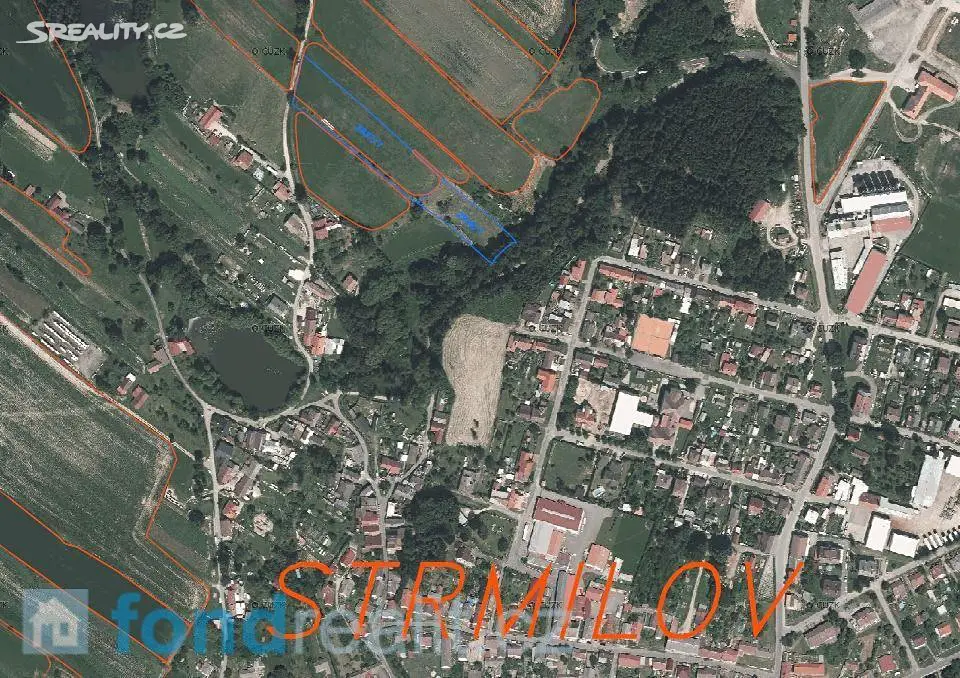 Prodej  pozemku 1 469 m², Strmilov, okres Jindřichův Hradec