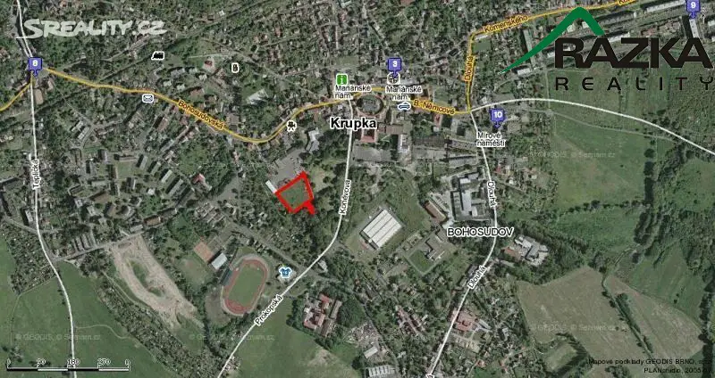 Prodej  stavebního pozemku 9 104 m², Krupka - část obce Krupka, okres Teplice