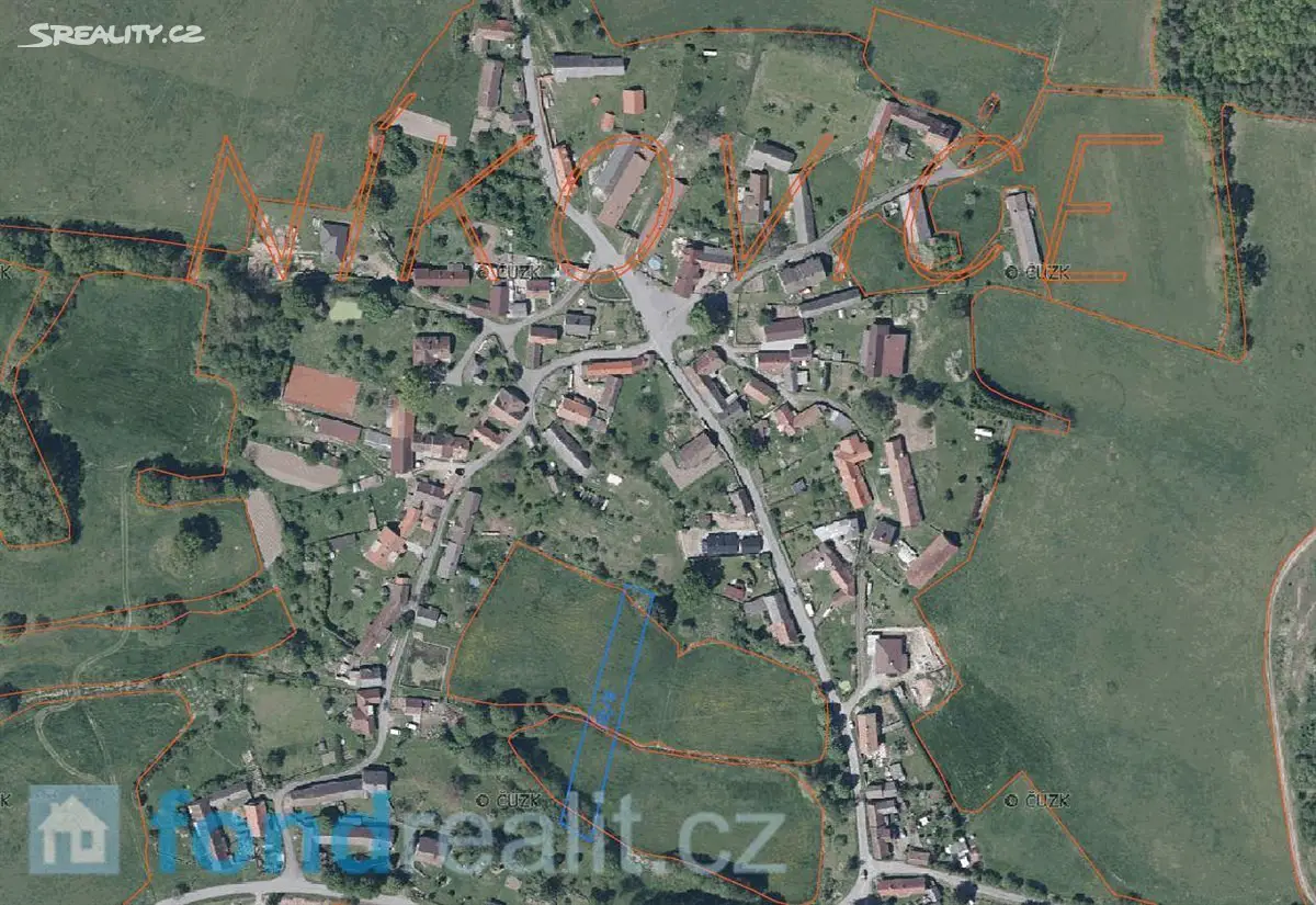 Prodej  pozemku 619 m², Hrejkovice - část obce Níkovice, okres Písek