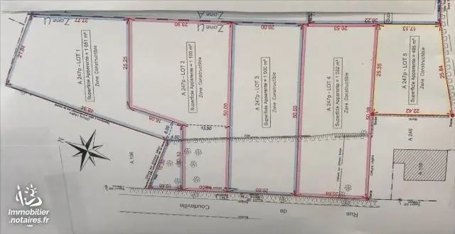 Vente terrain 1 000 m2