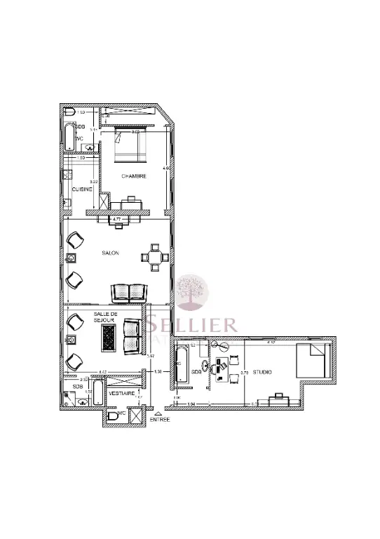 Vente appartement 5 pièces 111 m2