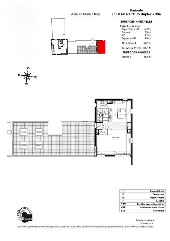 Vente appartement 5 pièces 128 m2