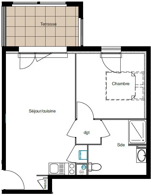 Vente appartement 2 pièces 42,52 m2
