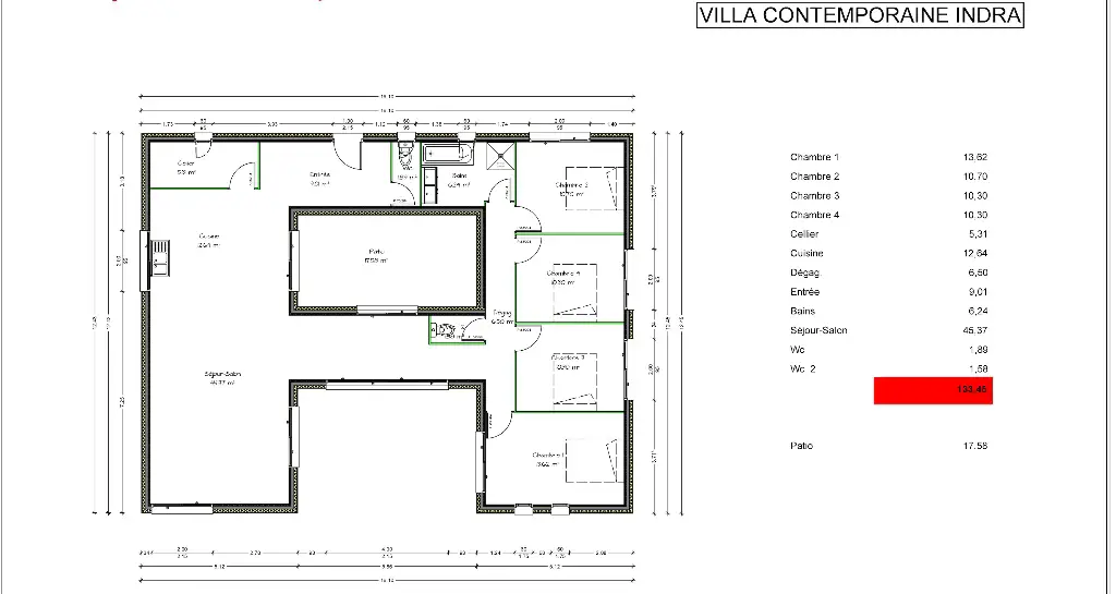 Vente villa 5 pièces 133 m2