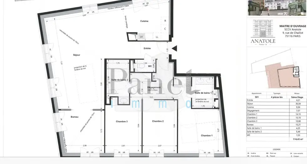 Vente appartement 5 pièces 115 m2