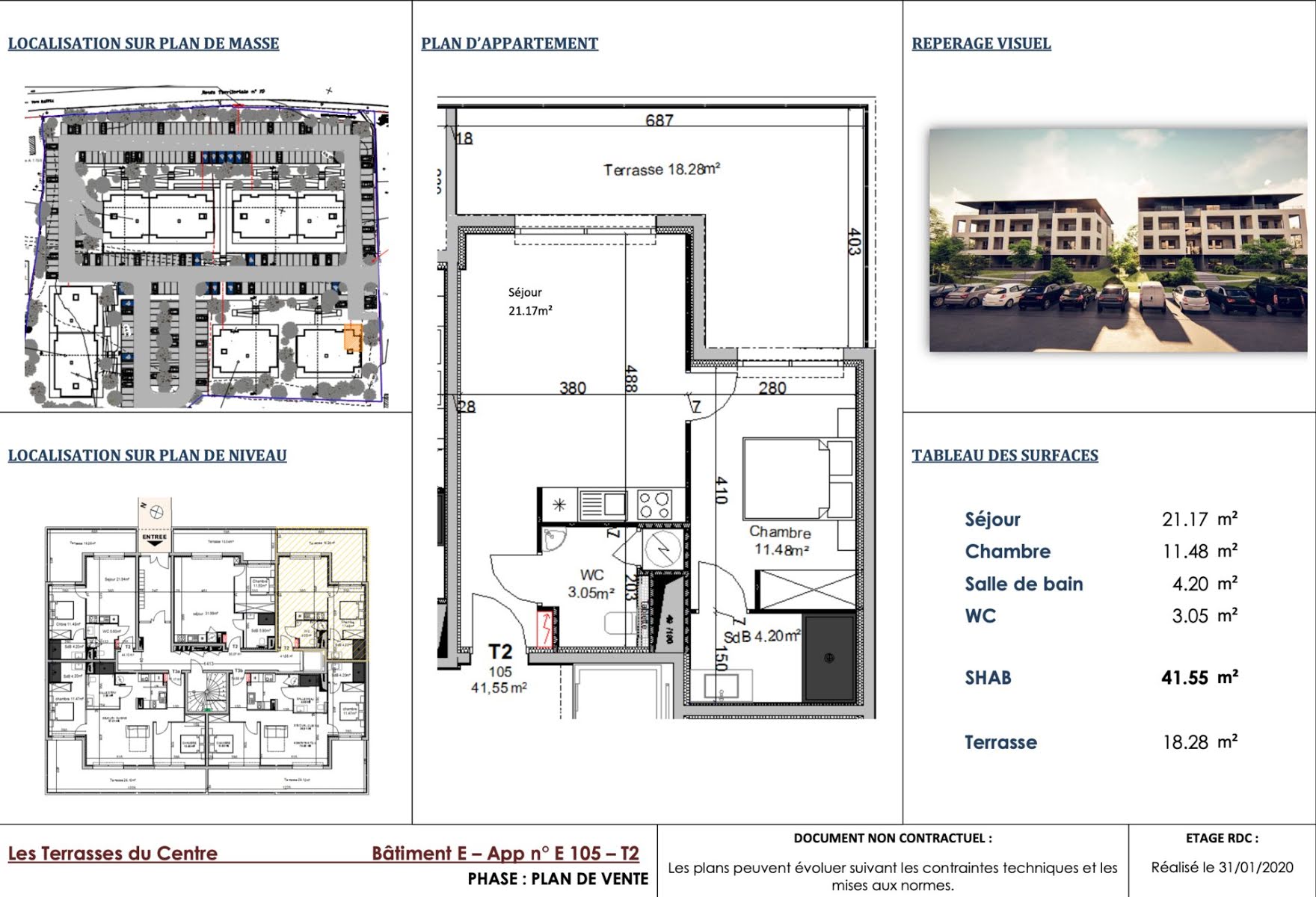 Vente appartement 2 pièces 41,55 m2