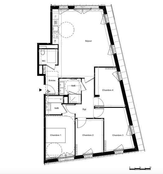Vente appartement 5 pièces 94,36 m2