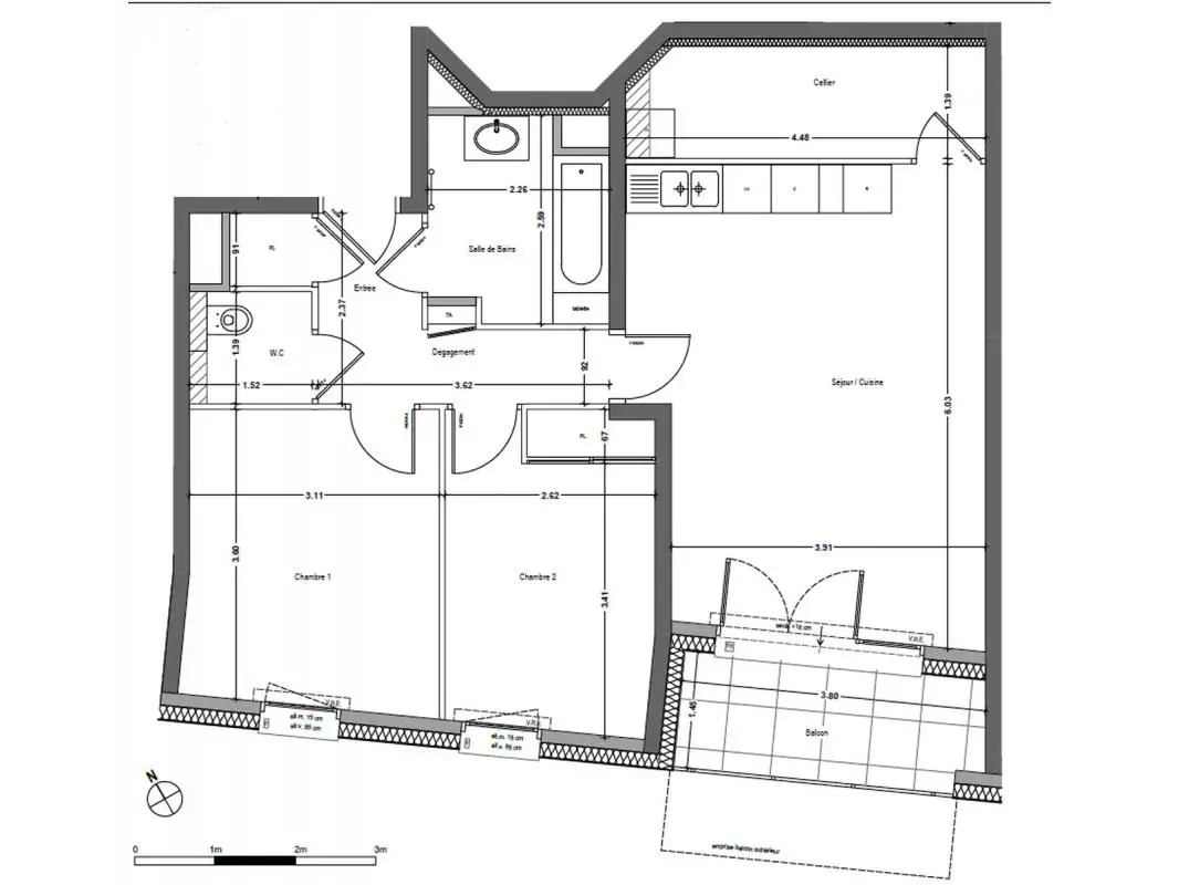 Vente appartement 3 pièces 66,41 m2
