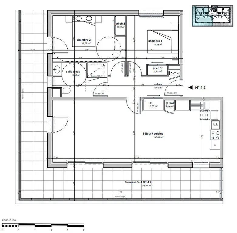 Vente appartement 3 pièces 74,69 m2