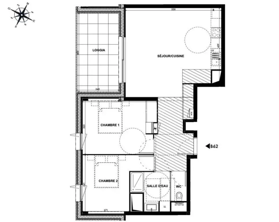 Vente appartement 3 pièces 65,4 m2