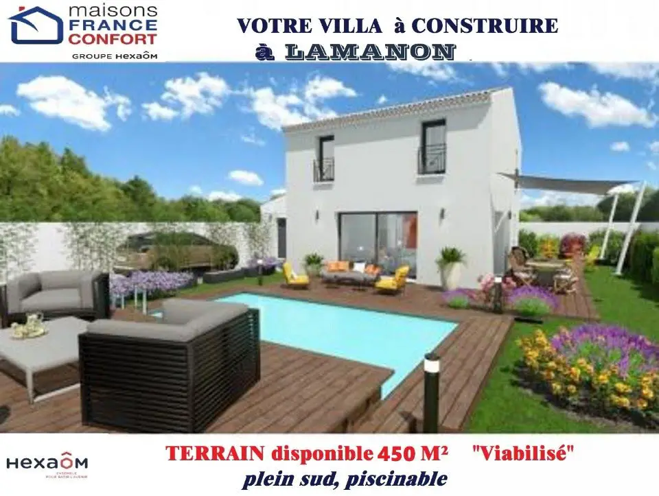 Vente terrain à bâtir 450 m2