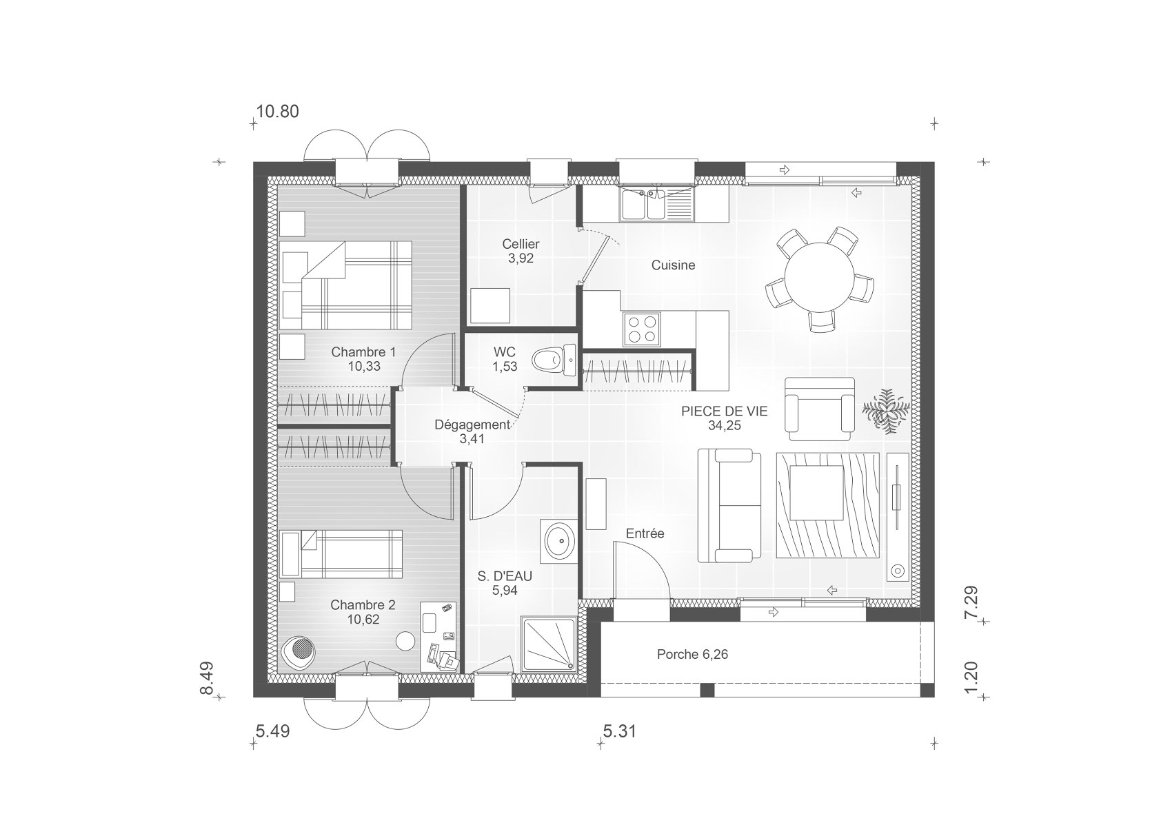 Vente maison 5 pièces 120 m2