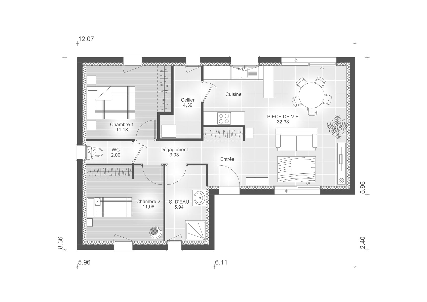 Vente maison 4 pièces 90 m2