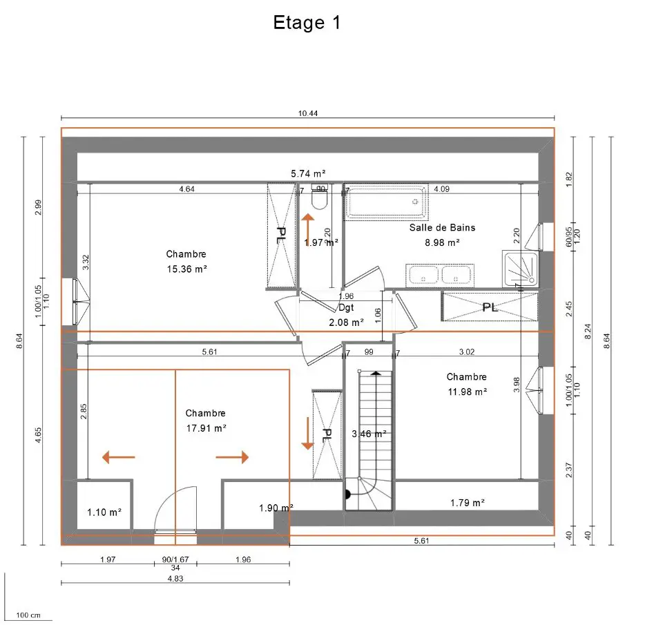 Vente maison 6 pièces 105 m2