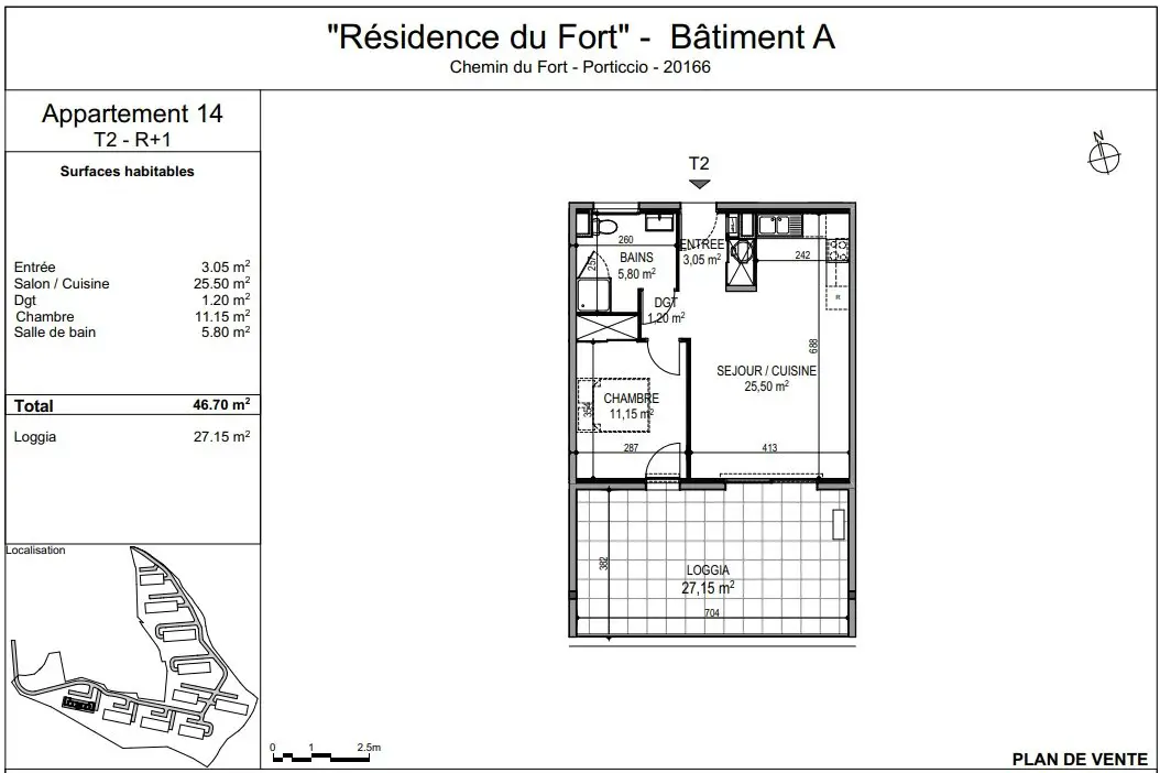 Vente appartement 2 pièces 47 m2