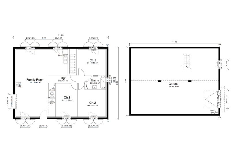 Vente maison 4 pièces 88 m2