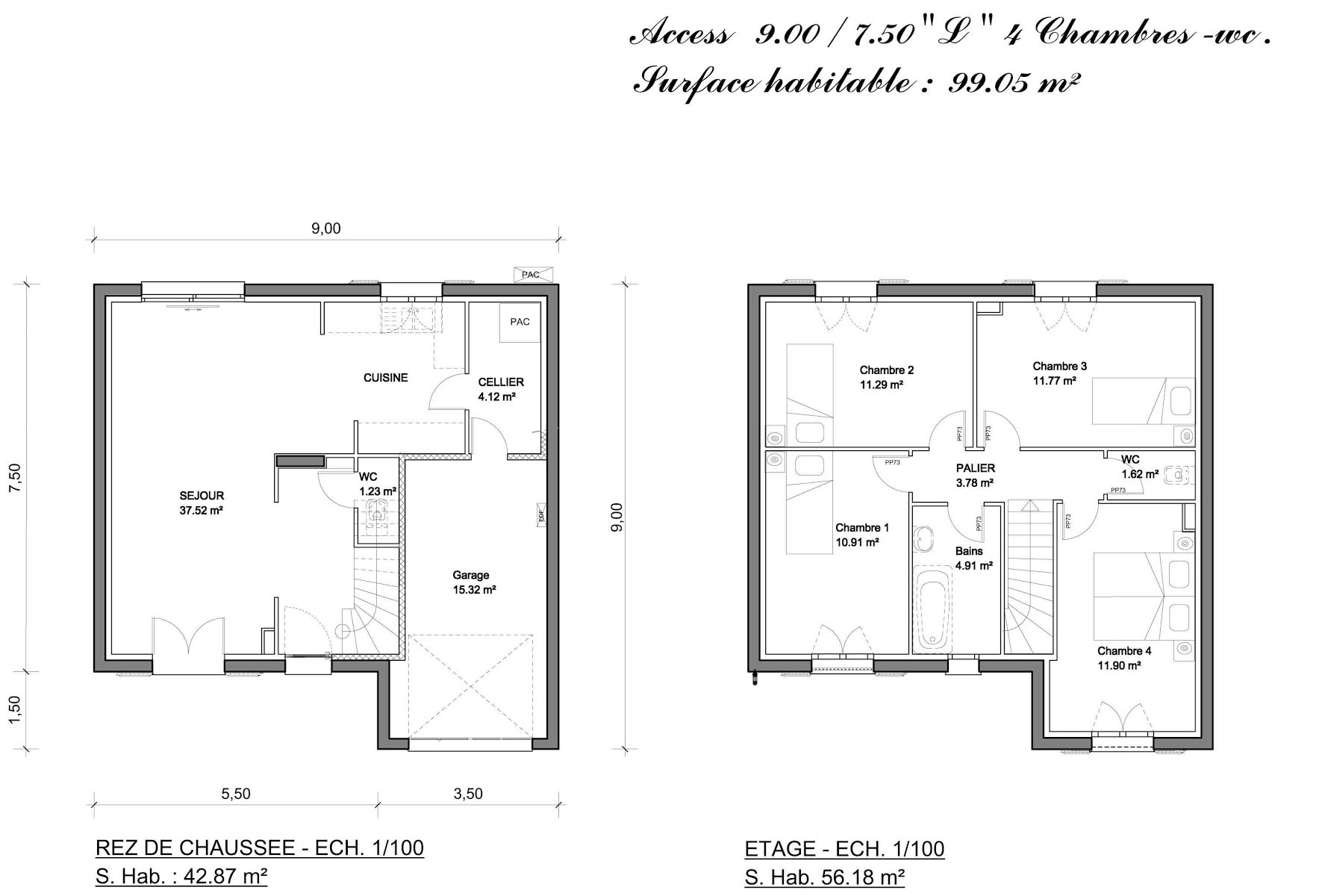 Vente maison 6 pièces 99,05 m2