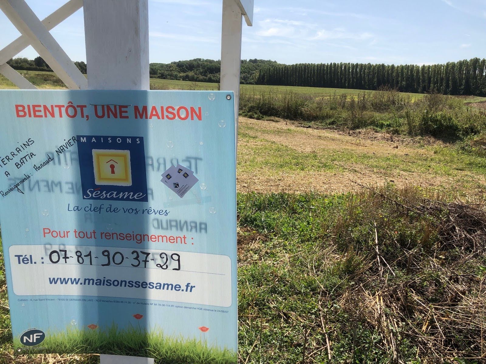 Vente terrain à bâtir 420 m2