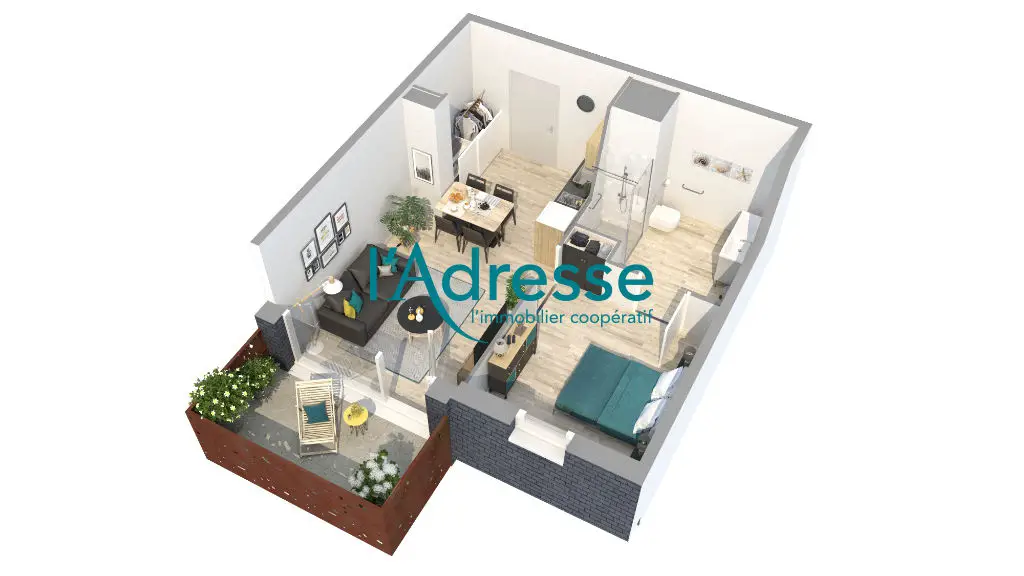 Vente appartement 2 pièces 38,55 m2