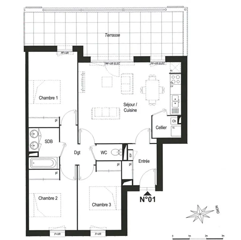 Vente appartement 4 pièces 76,44 m2