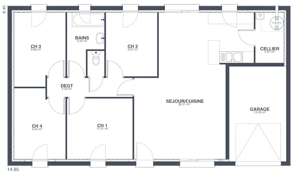 Vente maison 5 pièces 91 m2