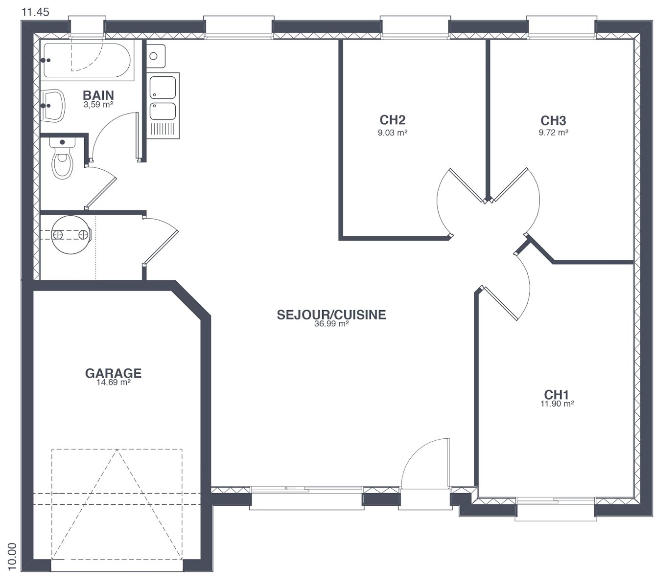 Vente maison 4 pièces 75 m2