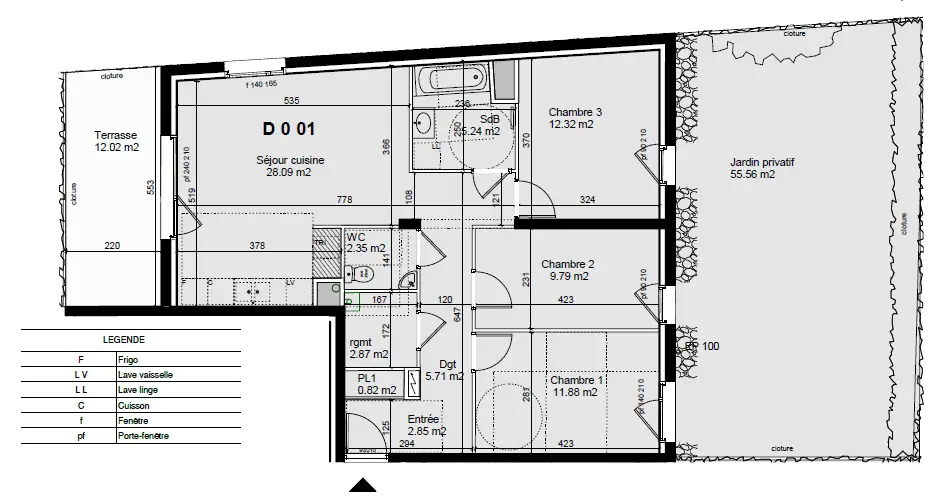 Vente appartement 4 pièces 81,92 m2