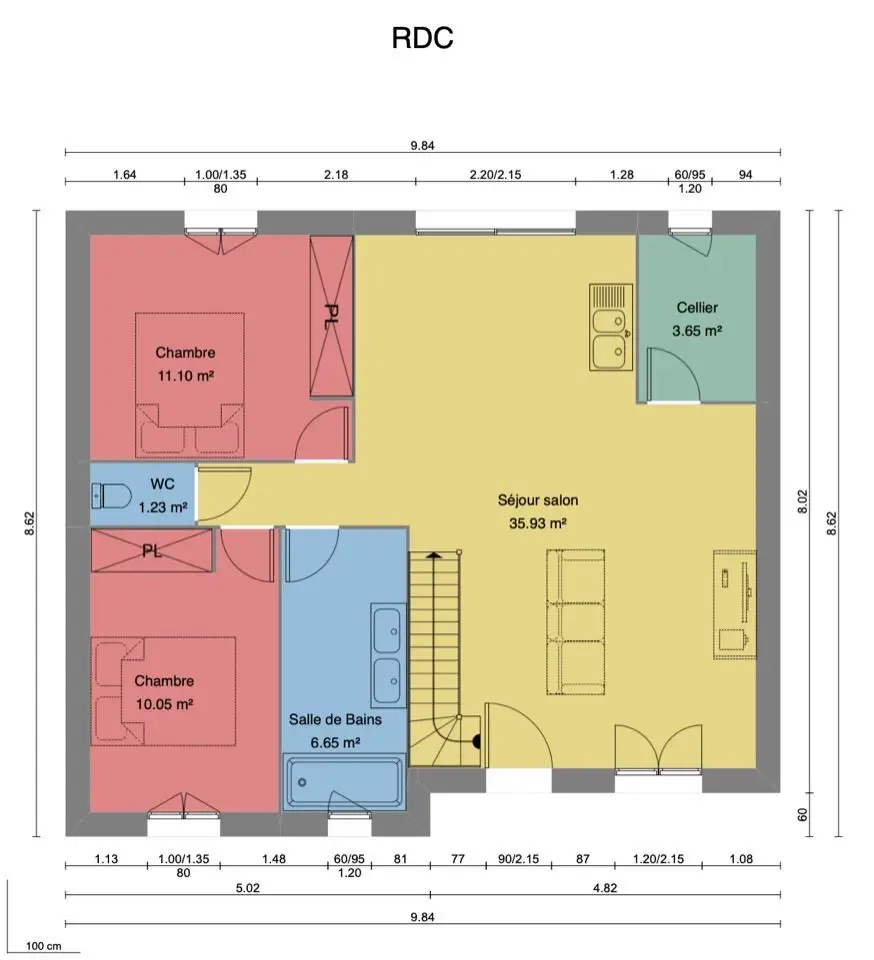Vente maison 1 pièce 69 m2