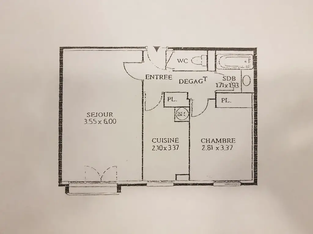 Location appartement 2 pièces 49,1 m2