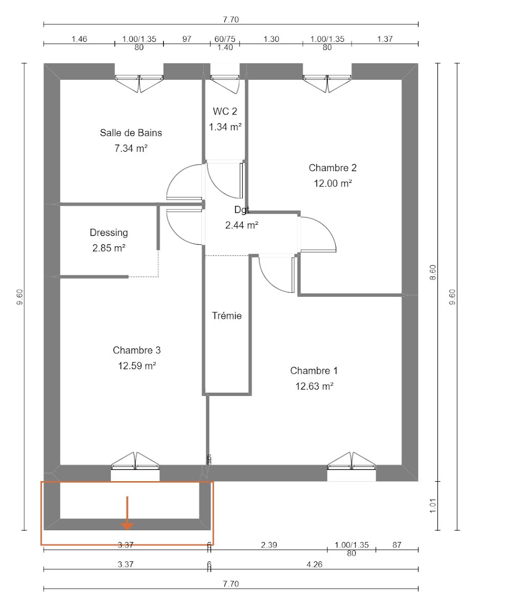 Vente maison 5 pièces 85,58 m2