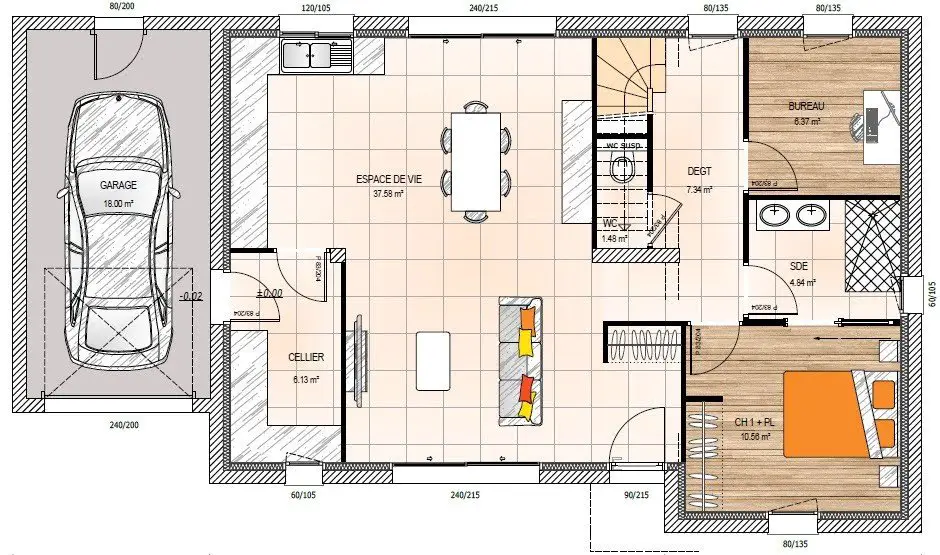 Vente maison 6 pièces 115 m2