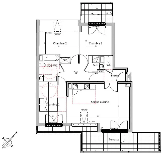 Vente appartement 4 pièces 80,17 m2