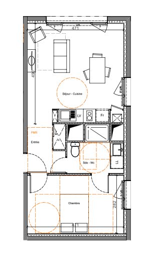 Vente appartement 2 pièces 45,7 m2