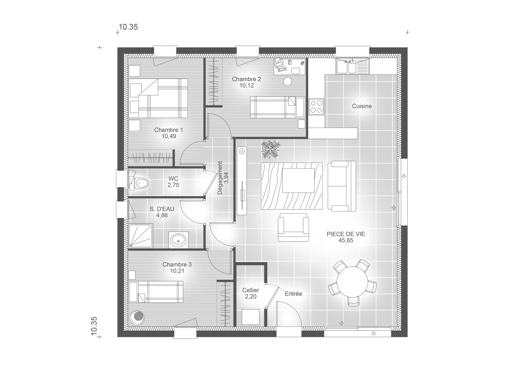 Vente maison 1 pièce 90 m2