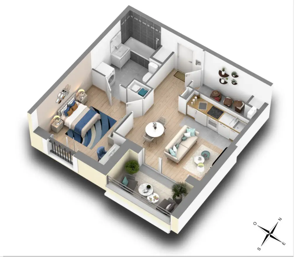 Vente appartement 2 pièces 41,11 m2