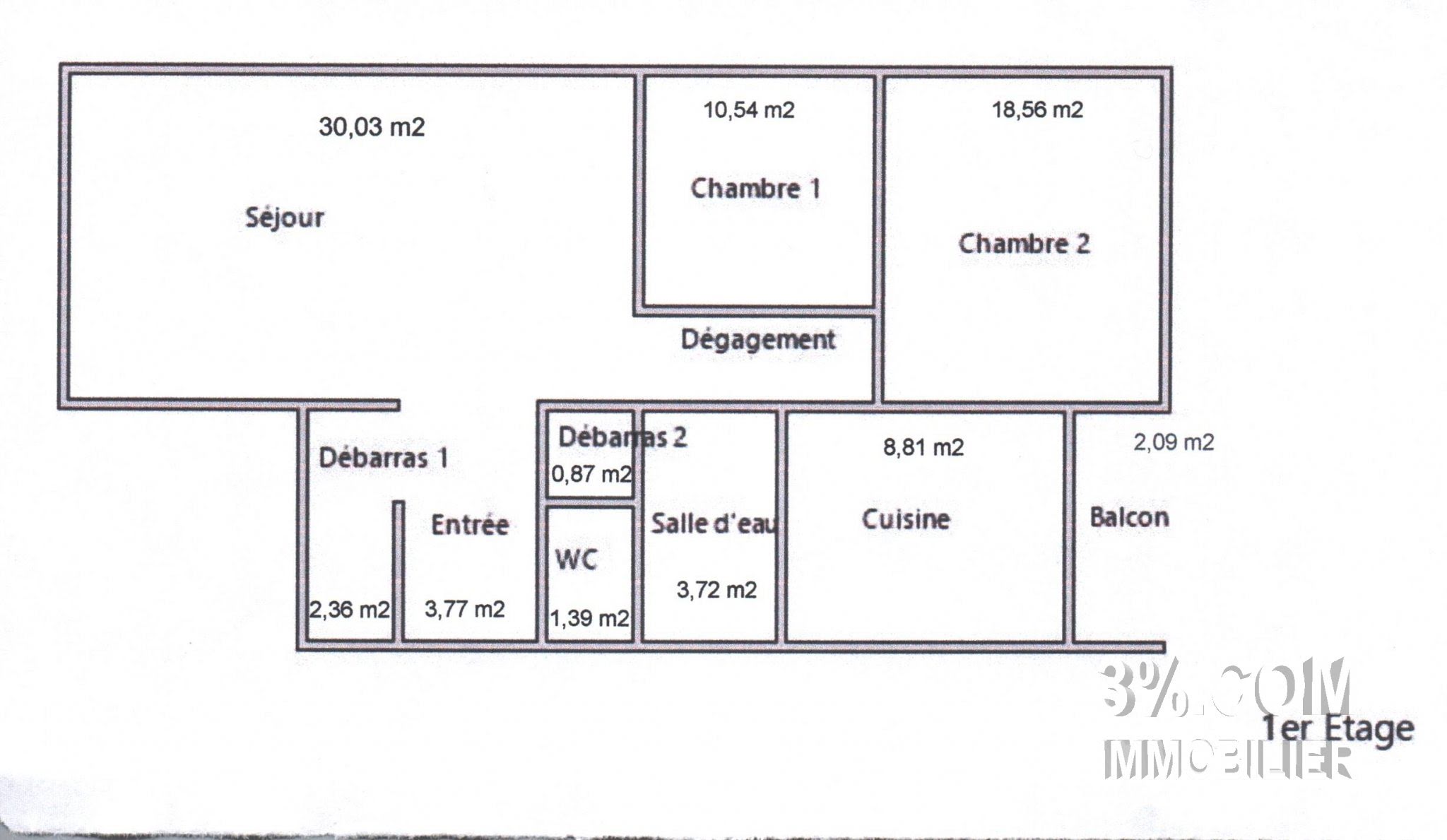 Vente appartement 4 pièces 82,77 m2
