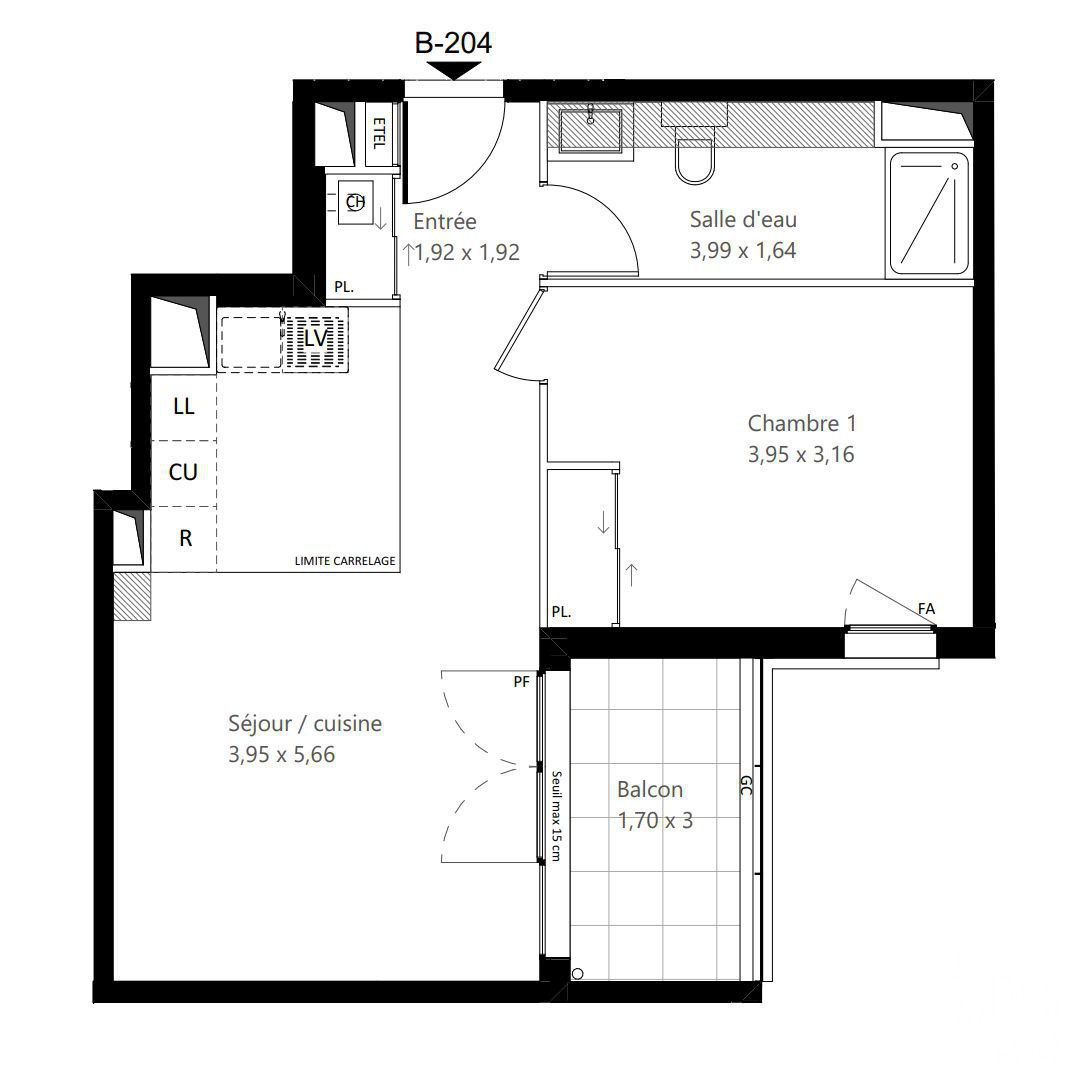 Vente appartement 2 pièces 45 m2