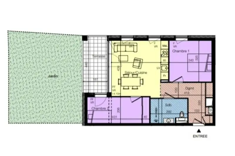 Vente appartement 3 pièces 54 m2