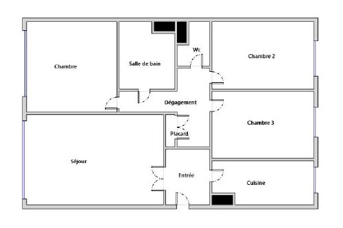 Location appartement 4 pièces 77,34 m2